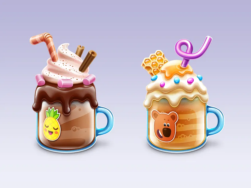 Dessert & Drink Icons - 3D UI Pack